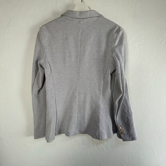 Circolo 1901 Womens Two-Button Blazer Jacket Textured Cotton Blend Stretch Black - Picture 2 of 11